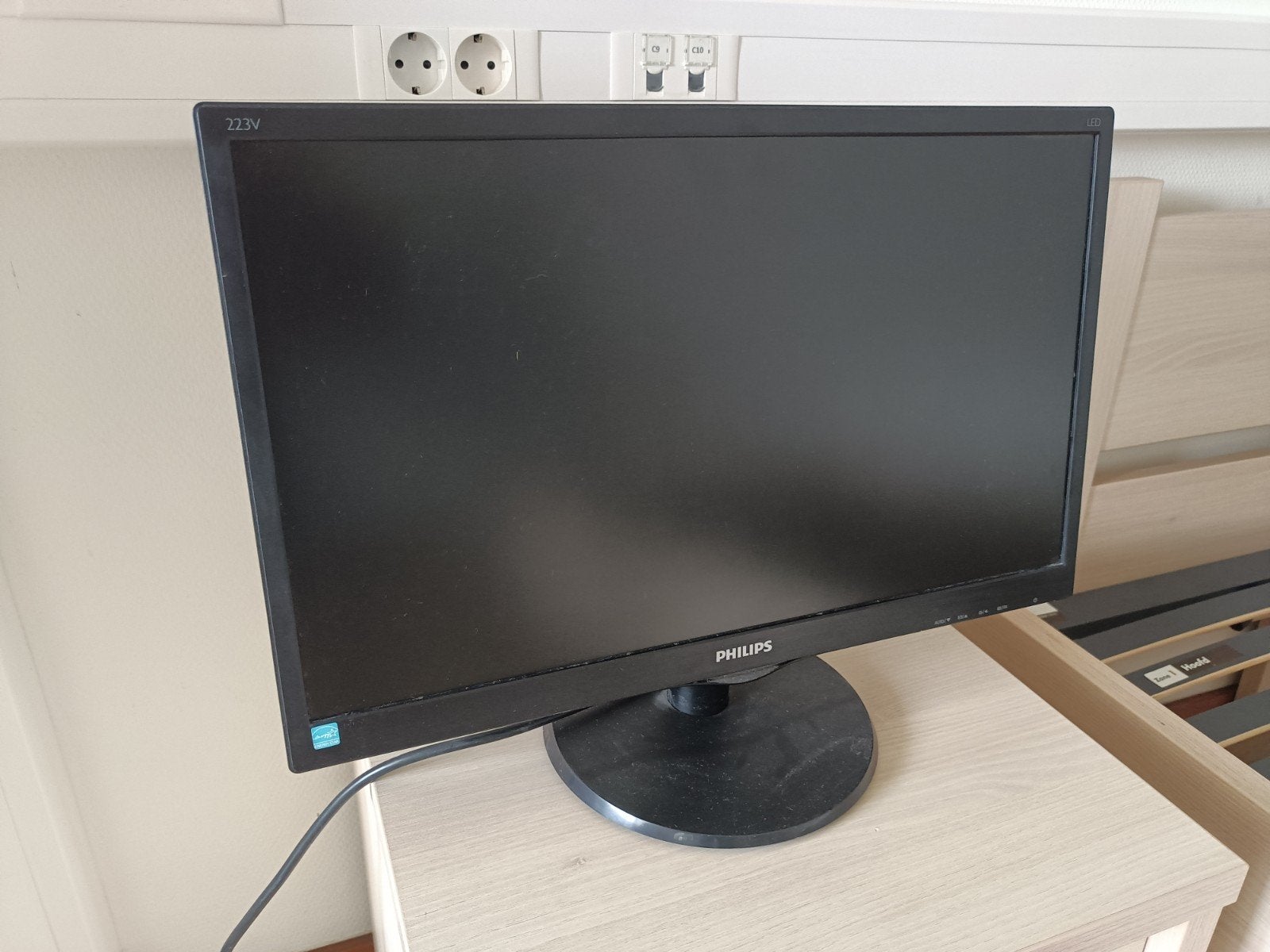 Philips 223V monitor (22 inch)+Dell toetsenbord en speakers, Ophalen, Philips, Gebruikt, Full HD
