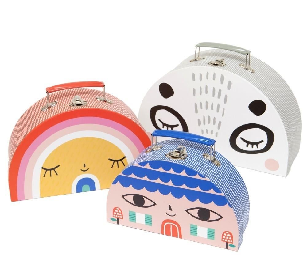Kofferset Koffertje (3 stuks) Double Face Petit Monkey, Info@petitmonkey.com, Petit Monkey, Nieuw, Ophalen of Verzenden