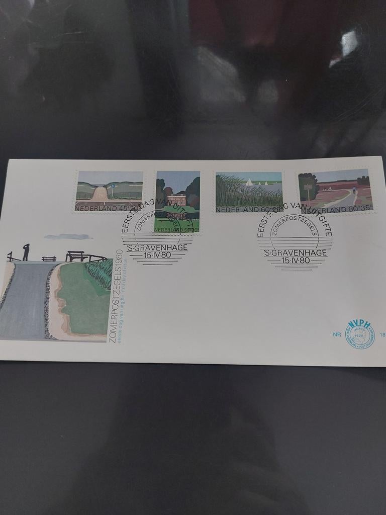 Zomerpostzegels 1980 Eerste Dag Enveloppe 's-Gravenhage, Postzegels en Munten, Postzegels | Eerstedagenveloppen, Ophalen of Verzenden