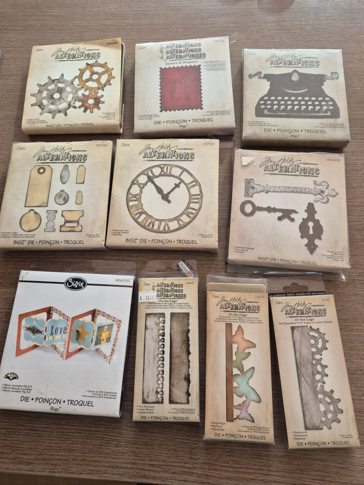 Sizzix & Tim Holtz Alterations Stansen - Diverse Designs, Geschikt voor snijden, Gebruikt, Overige thema's, Gereedschap of Toebehoren