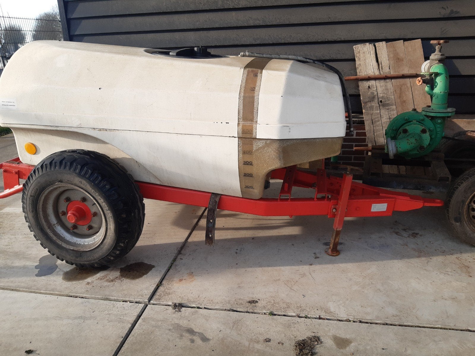 Waterwagen 1100 ltr. Getrokken, op zware 1500 kg. as., Zakelijke goederen, Agrarisch | Werktuigen, Ophalen of Verzenden, Overige typen