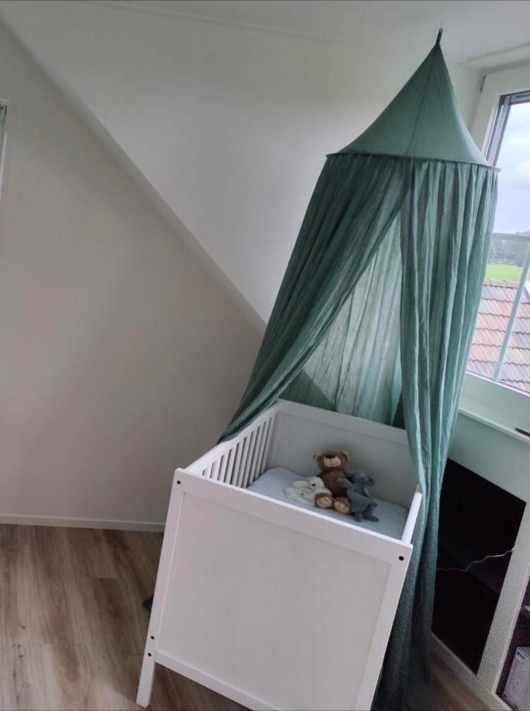 Groene klamboe met staander voor babybedje, Kinderen en Baby's, Ophalen, Zo goed als nieuw, Ledikant