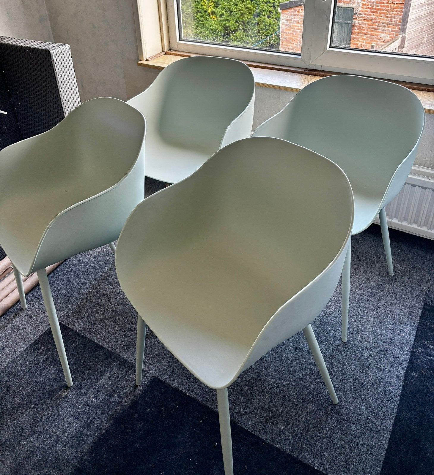Eetkamerstoelen mint groen, Ophalen, Zo goed als nieuw, Overige kleuren