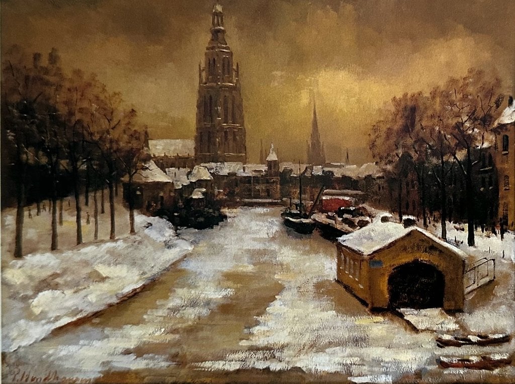 00371  PAUL WINDHAUSEN ~ Breda in de winter (1940), Verzenden, 1980 tot heden, Ongelopen, Overige thema's