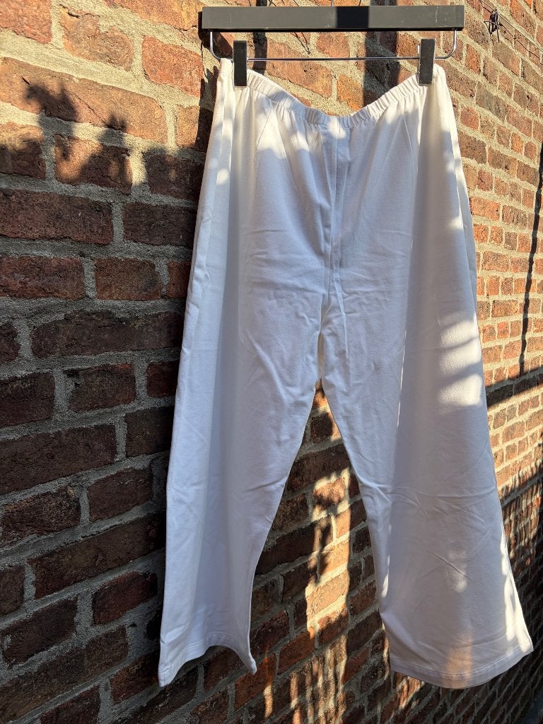 Witte wide leg broek Rundholz maat L, Wit, Maat 42/44 (L), Ophalen of Verzenden, Lang