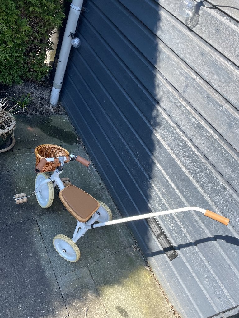 Banwood driewieler met duwstang kinderfietsje, Ophalen, Terugtraprem, Banwood, Zo goed als nieuw