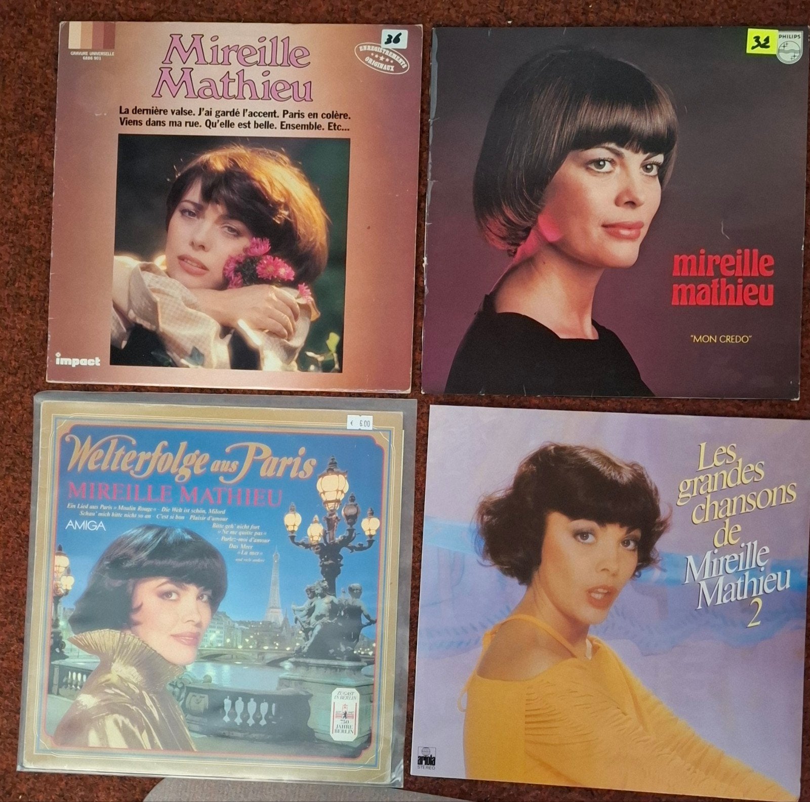 Mireille Mathieu - 10 LP's (diverse albums), LP, Gebruikt, Ophalen of Verzenden, Pop
