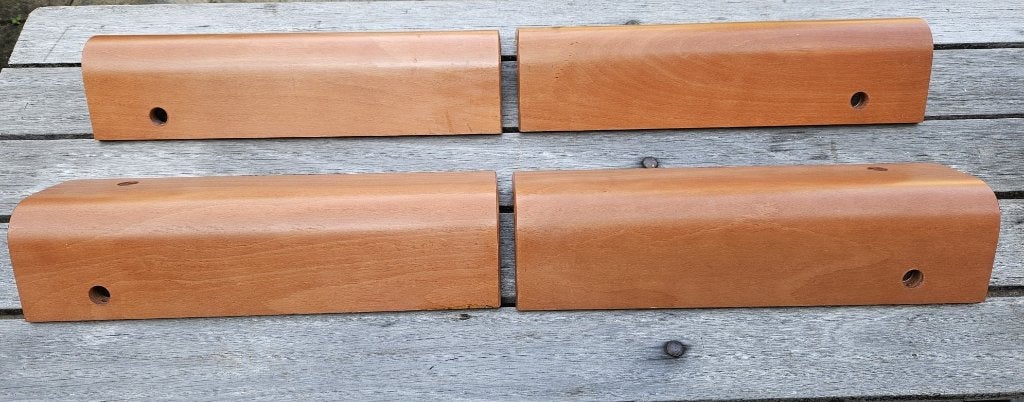 Auping hoge poten kersen, Gebruikt, 90 cm, Eenpersoons, Bruin