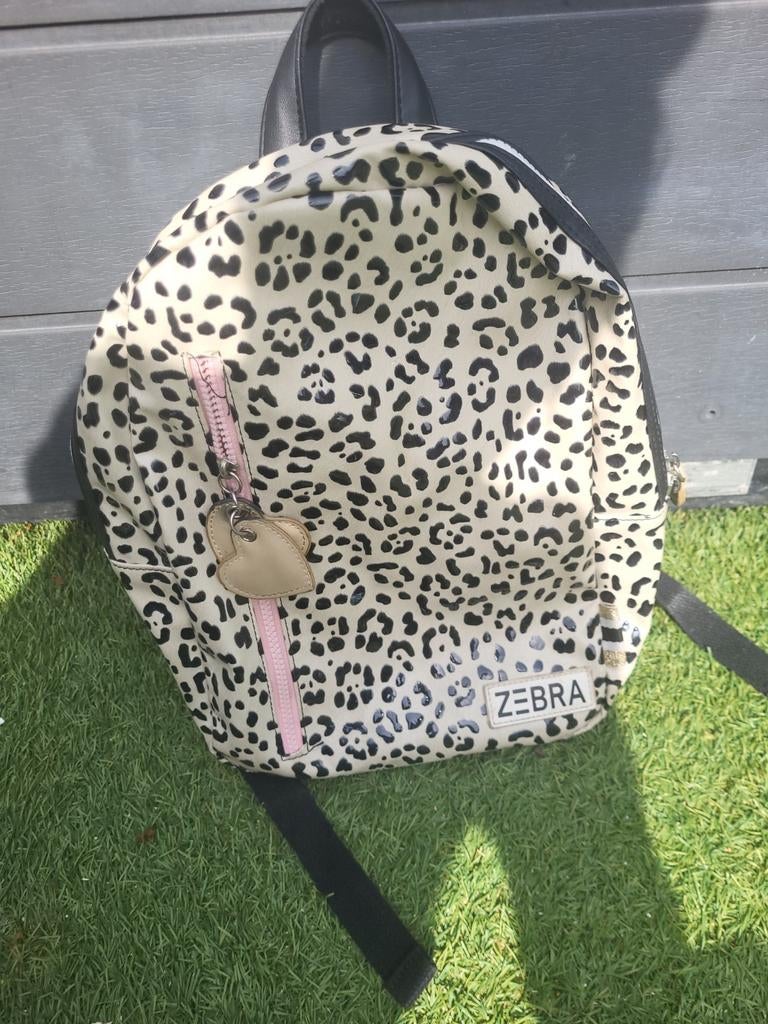 Zebra rugzak met luipaardprint, Sieraden, Tassen en Uiterlijk, Tassen | Rugtassen, Overige merken, Gebruikt, Minder dan 30 cm