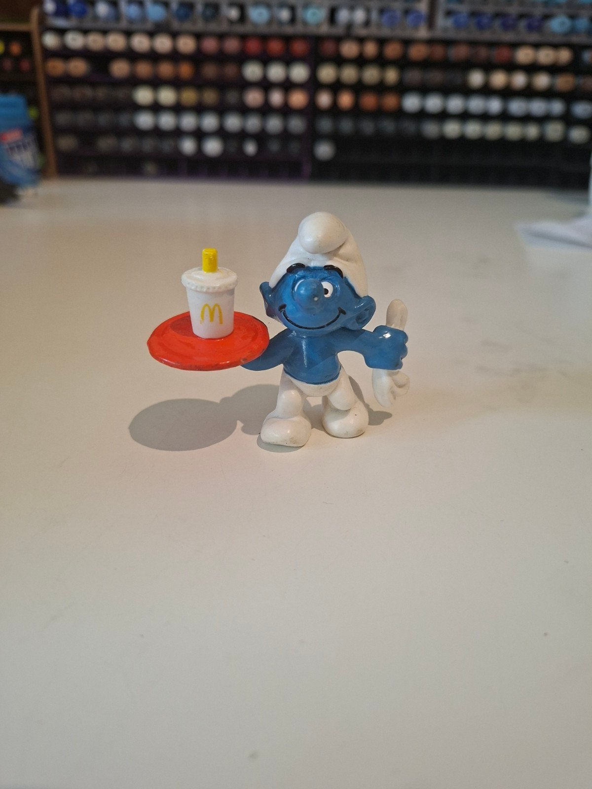 vintage smurf figuur McDonalds Schleich, Ophalen of Verzenden, Zo goed als nieuw, Overige Smurfen, Poppetje, Figuurtje of Knuffel