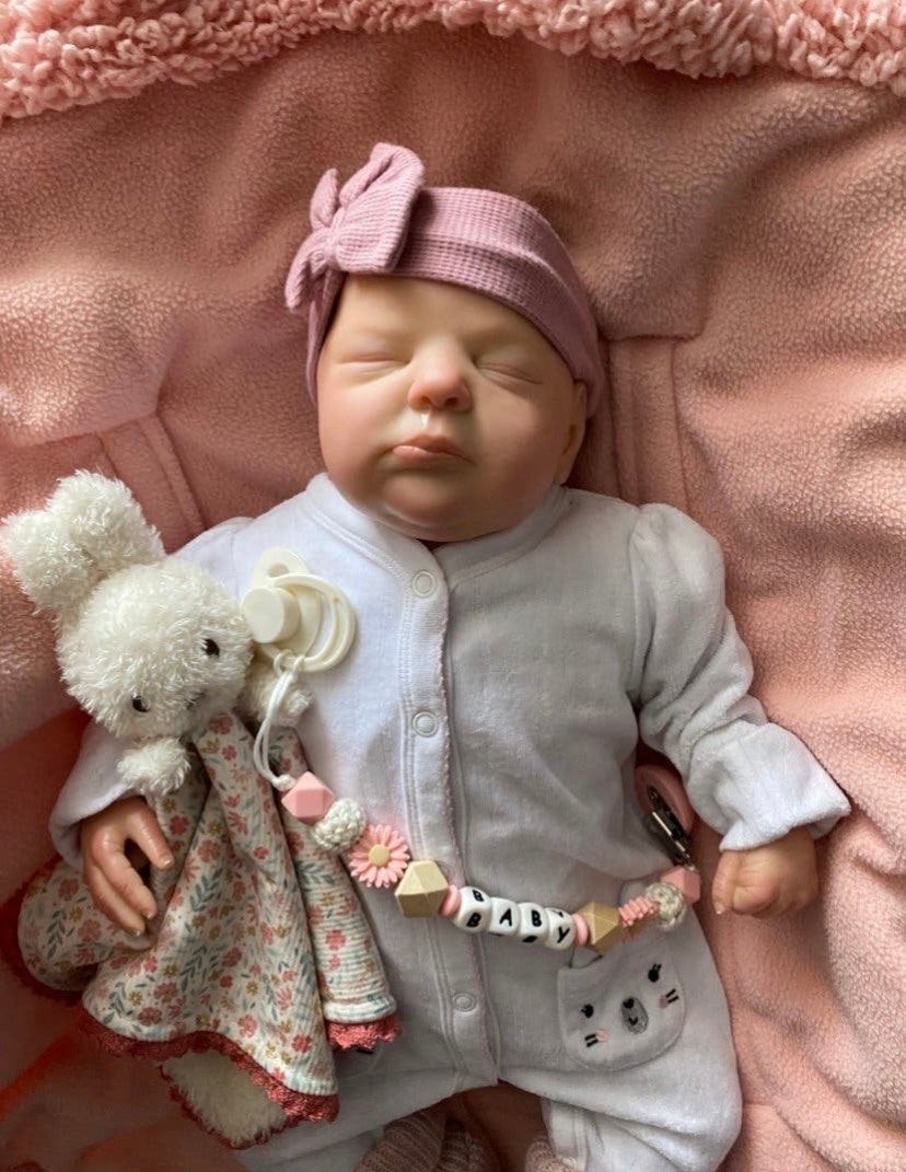 Uniek Reborn baby meisje ️, Ophalen of Verzenden, Zo goed als nieuw, Babypop, Levensecht of Reborn