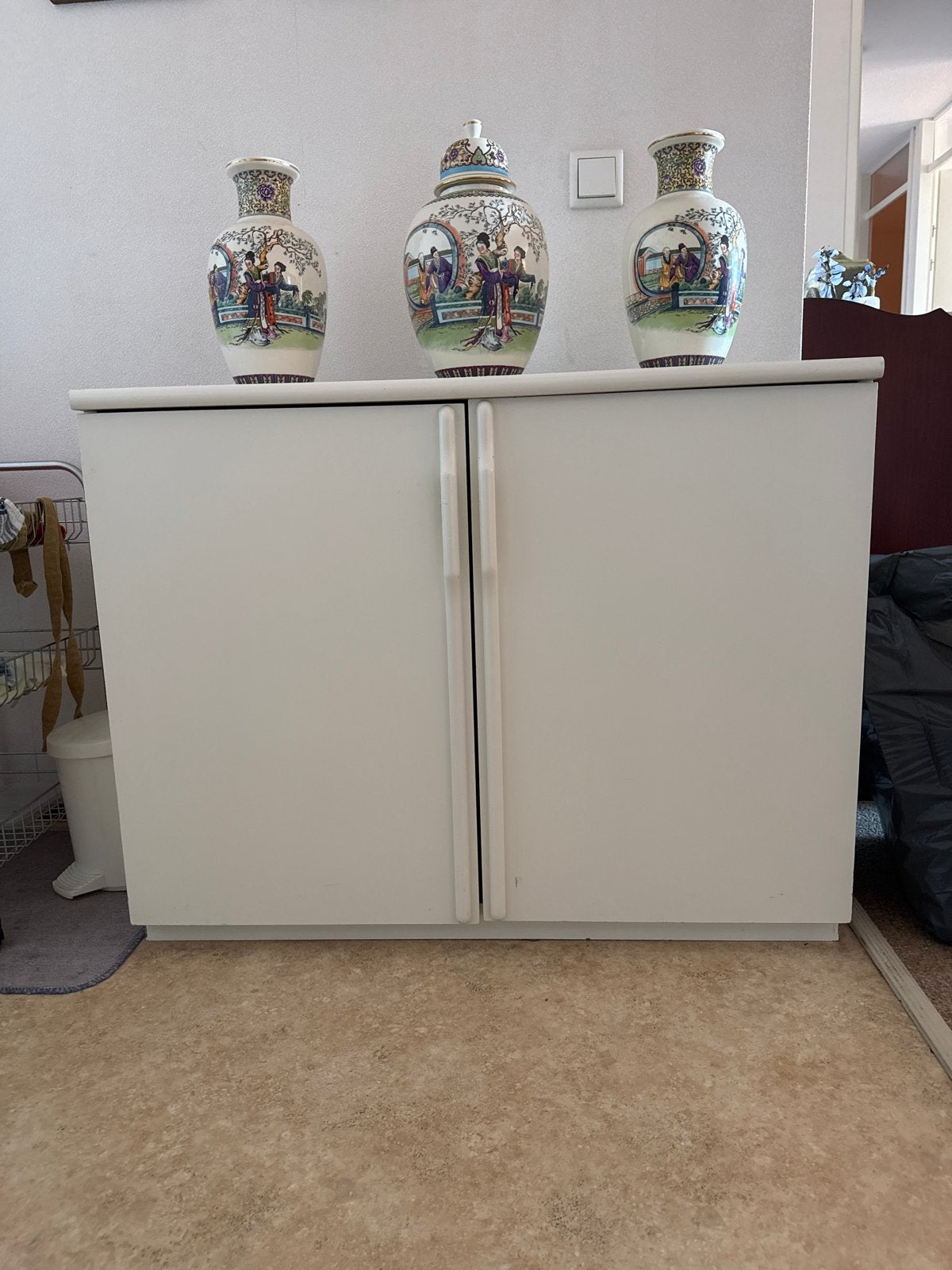 Witte Keukenkast / Dressoir met 1 Plank - 90x70x45 cm, Ophalen, Gebruikt, Wit, 50 tot 100 cm