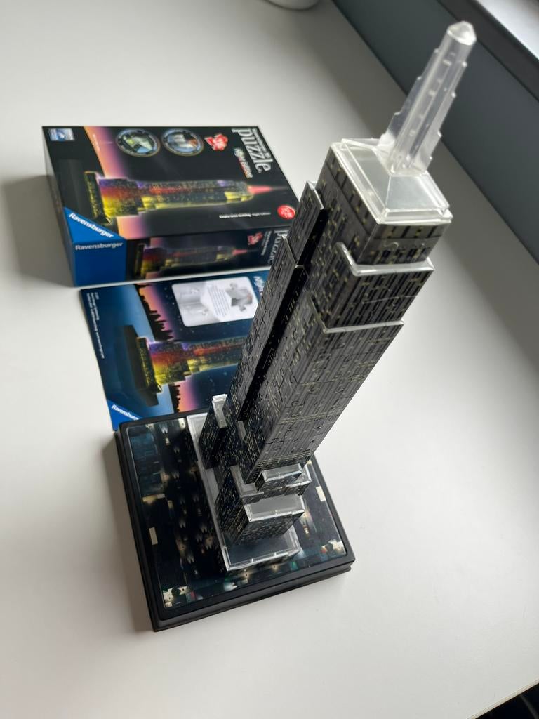 Ravensburger 3d puzzel Empire state building night edition, Ophalen of Verzenden, Zo goed als nieuw
