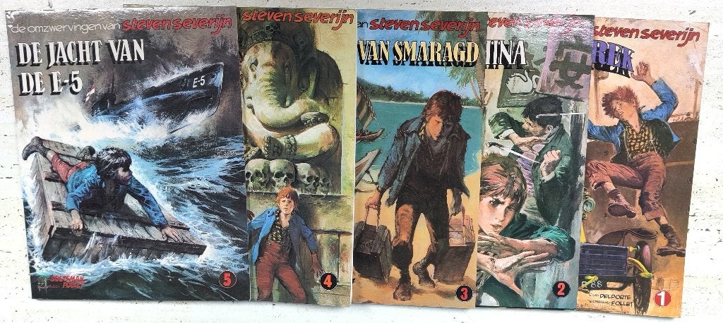 5 stripalbums van Steven Severijn 1979  1 ste drukken, Meerdere stripboeken, Ophalen of Verzenden, Zo goed als nieuw
