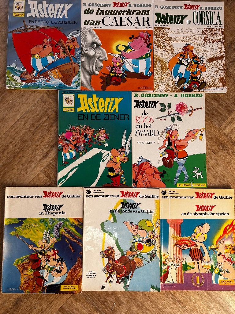 Asterix stripalbums - 8 stuks, Gelezen, Ophalen of Verzenden, Goscinny & Uderzo, Meerdere stripboeken
