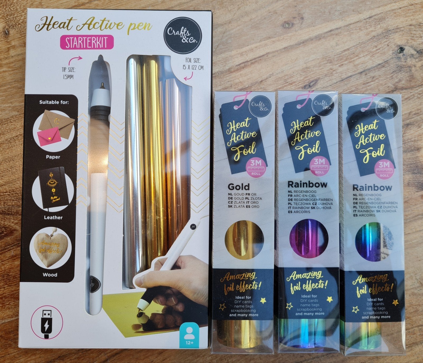 Heat Active Pen Starterkit met extra folie, Hobby en Vrije tijd, Ophalen, Nieuw, Meerkleurig, Papier of Karton