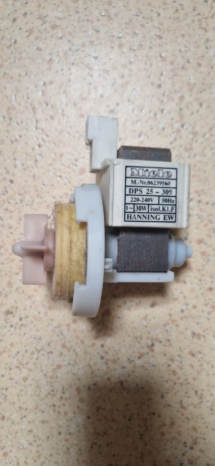 Miele Afvoerpomp DPS 25-309 (06239560) - Gebruikt, Witgoed en Apparatuur, Onderdelen en Toebehoren, Ophalen of Verzenden, Gebruikt
