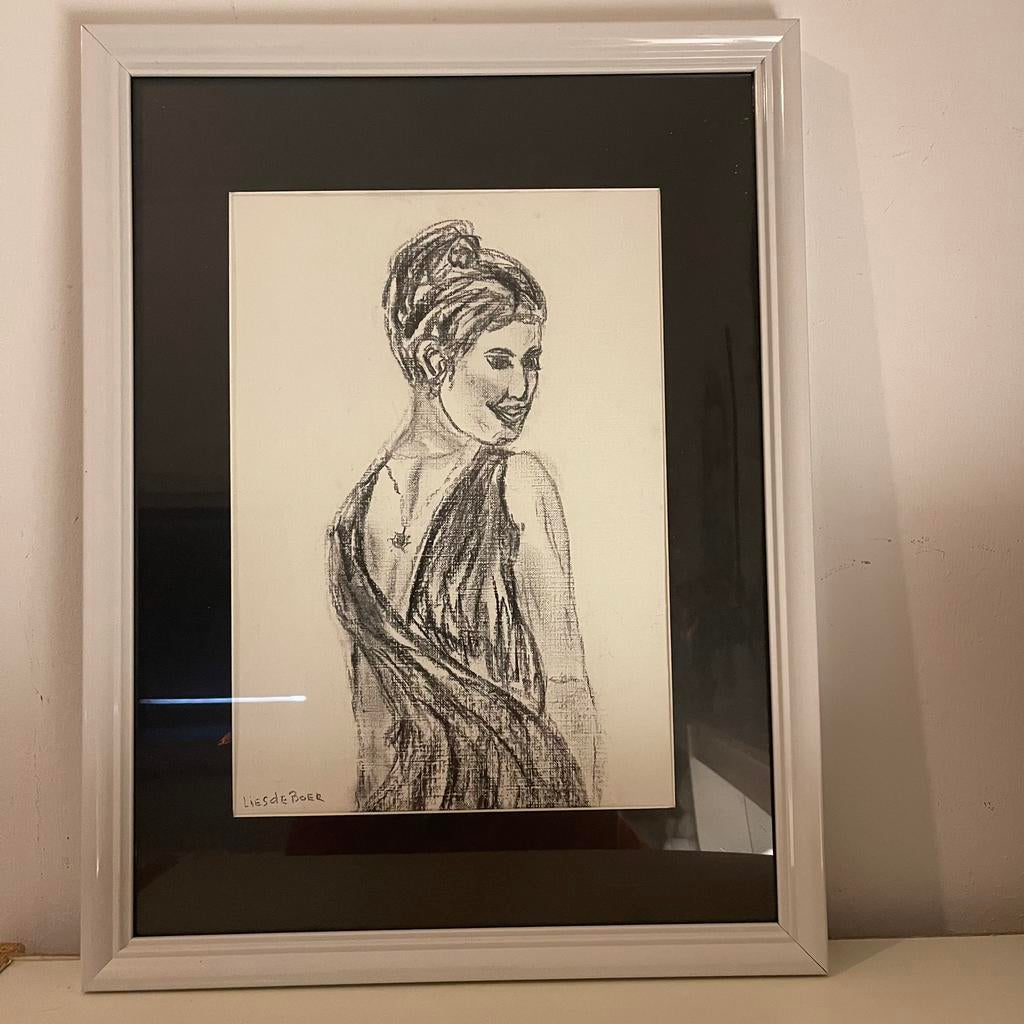 Dame houtskool, Antiek en Kunst, Ophalen of Verzenden