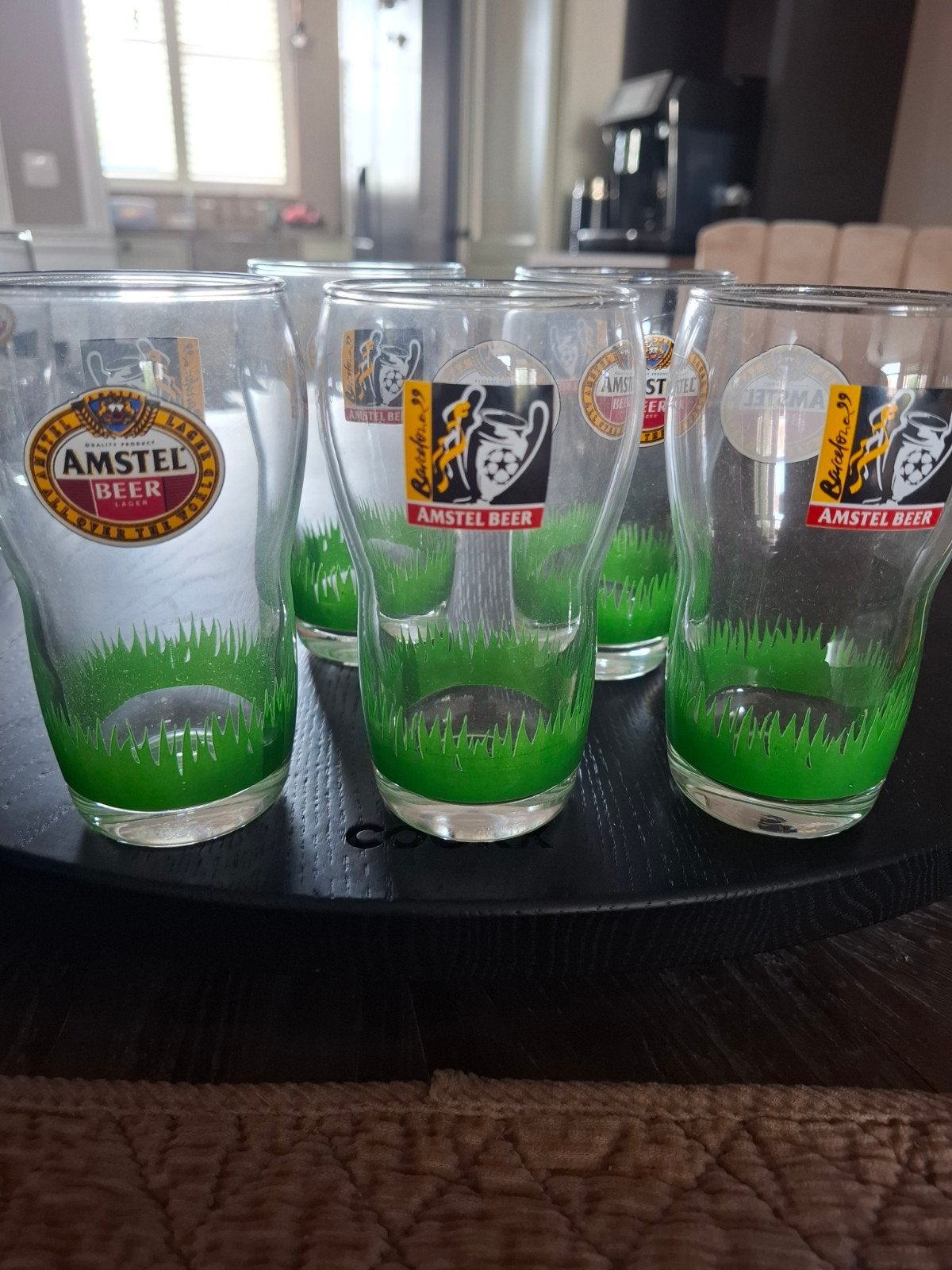 Amstel beerglazen 5x, Ophalen of Verzenden, Zo goed als nieuw, Bierglas