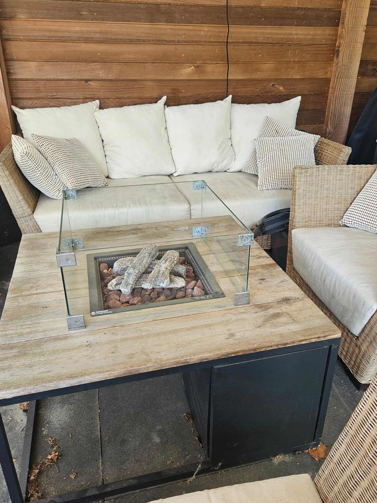 Luxe Wicker Loungeset zonder tafel, Ophalen, Gebruikt