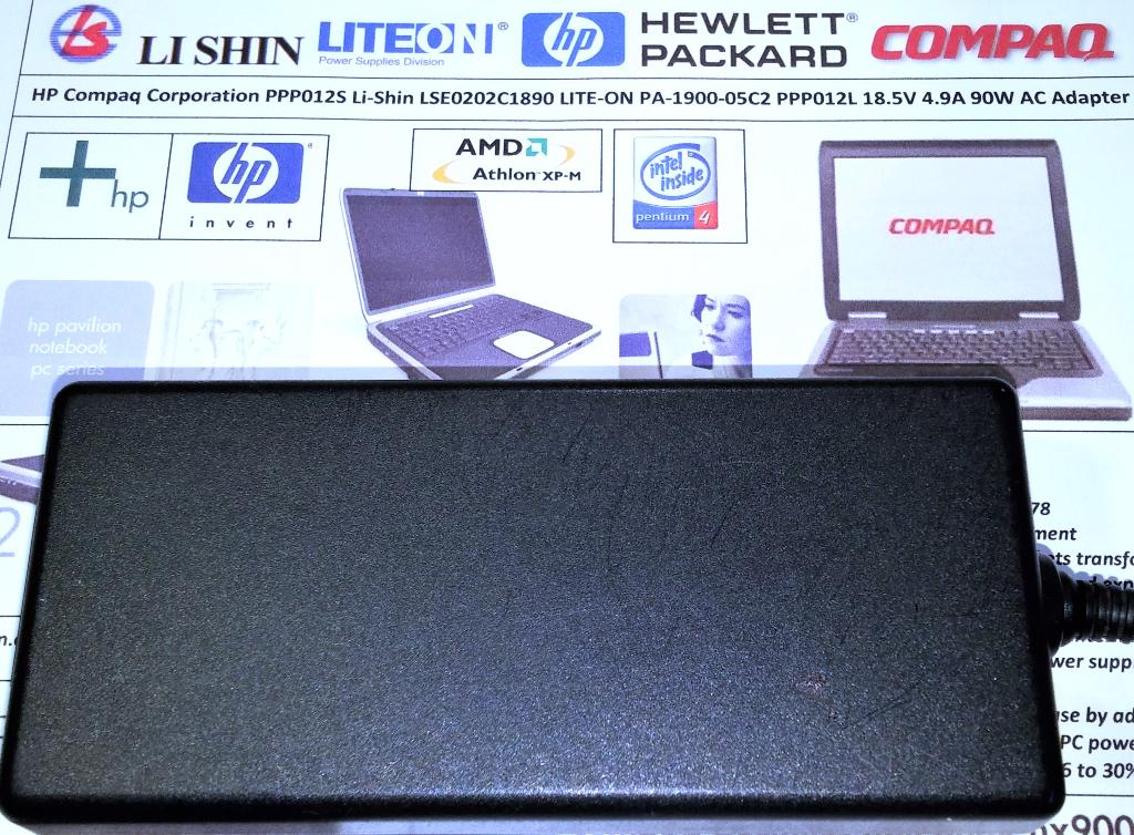Compaq PPP012S HP PA-1900-05C2 18.5V 4.9A 90W Adapter Lader, Ophalen of Verzenden, Zo goed als nieuw, Hewlett Packard HP