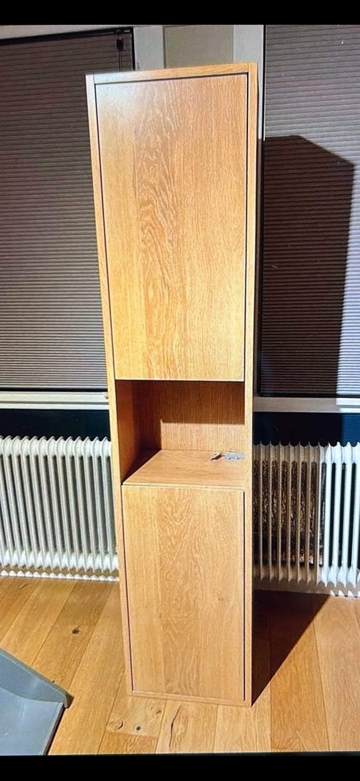 Eiken badkamerkast, Huis en Inrichting, Badkamer | Badkamermeubels, Ophalen, (Half)hoge kast, Minder dan 50 cm, Zo goed als nieuw