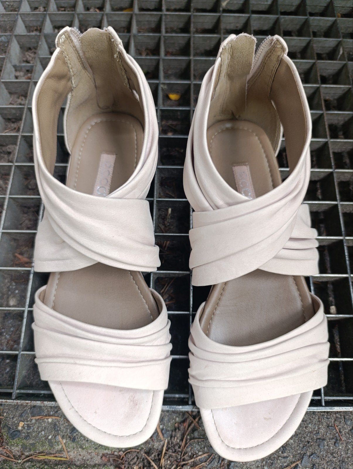 sandalen, crème instap met rits, maat 39, Ophalen of Verzenden