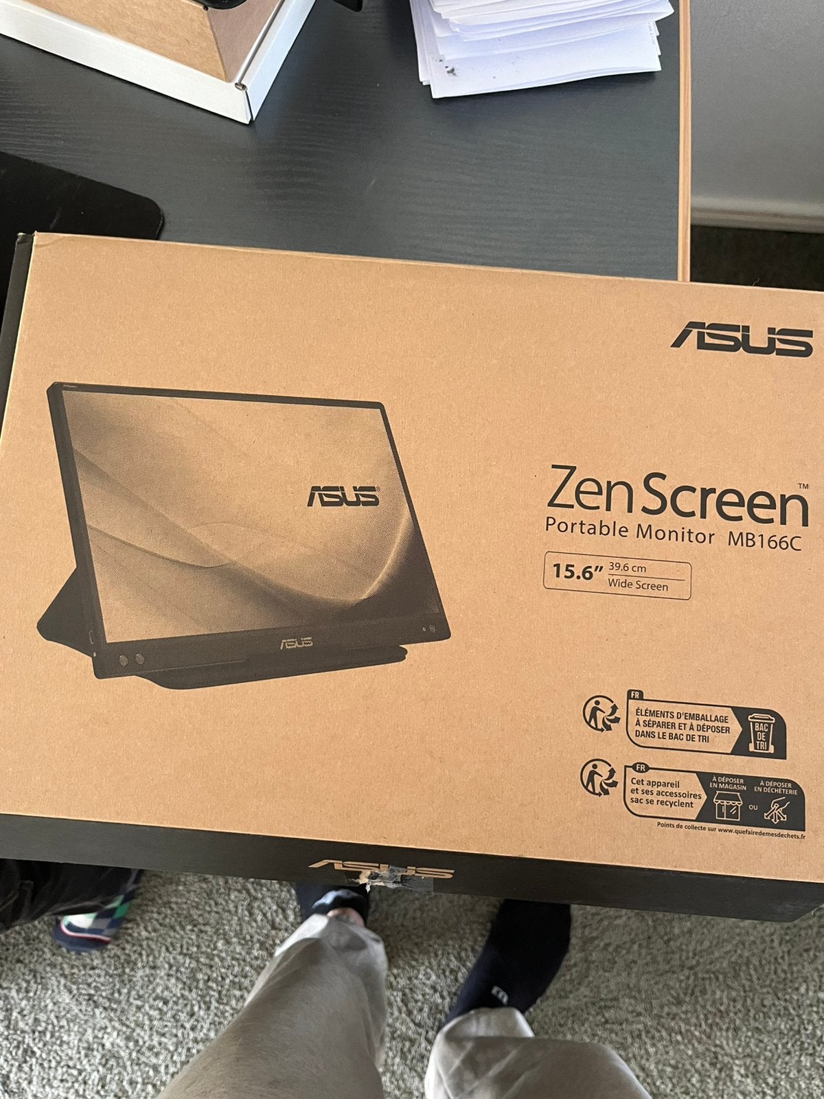ASUS ZenScreen MB166C 15,6" portable monitor  compleet + bon, IPS, Full HD, Ophalen of Verzenden, Zo goed als nieuw
