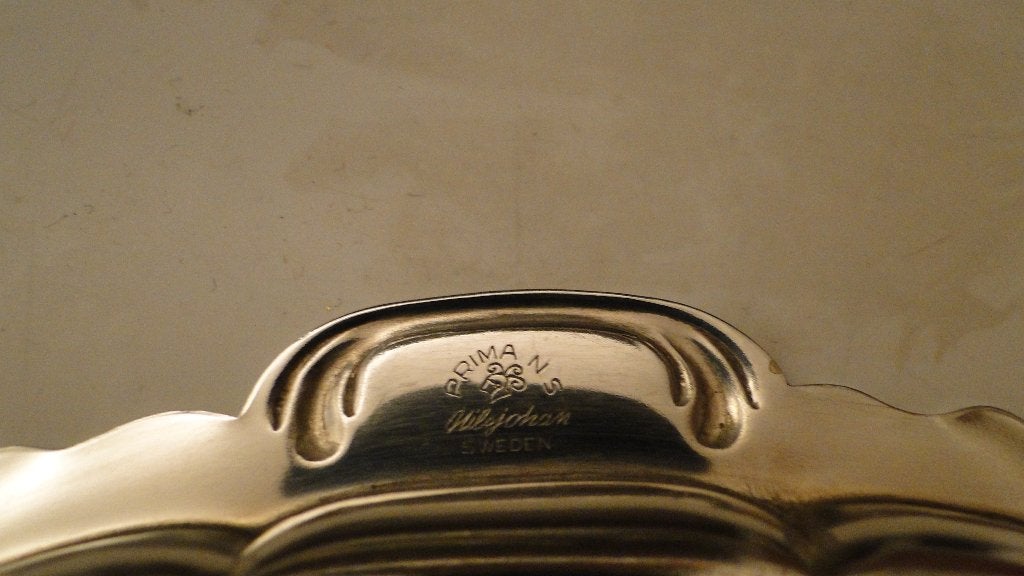 antiek verzilverd schaaltje van Primans Sweden, nog erg mooi, Antiek en Kunst, Ophalen of Verzenden, Zilver