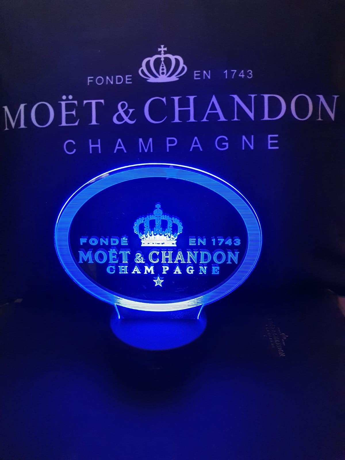 Nieuwe 3D led verlichting MOËT & CHANDON afstandbediening ‼️, Ophalen of Verzenden