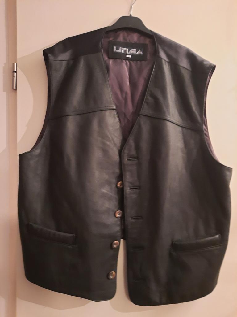 Nieuw Leren Heren Vest - Linsa Maat 58, Ophalen of Verzenden, Nieuw, Maat 56/58 (XL), Bruin