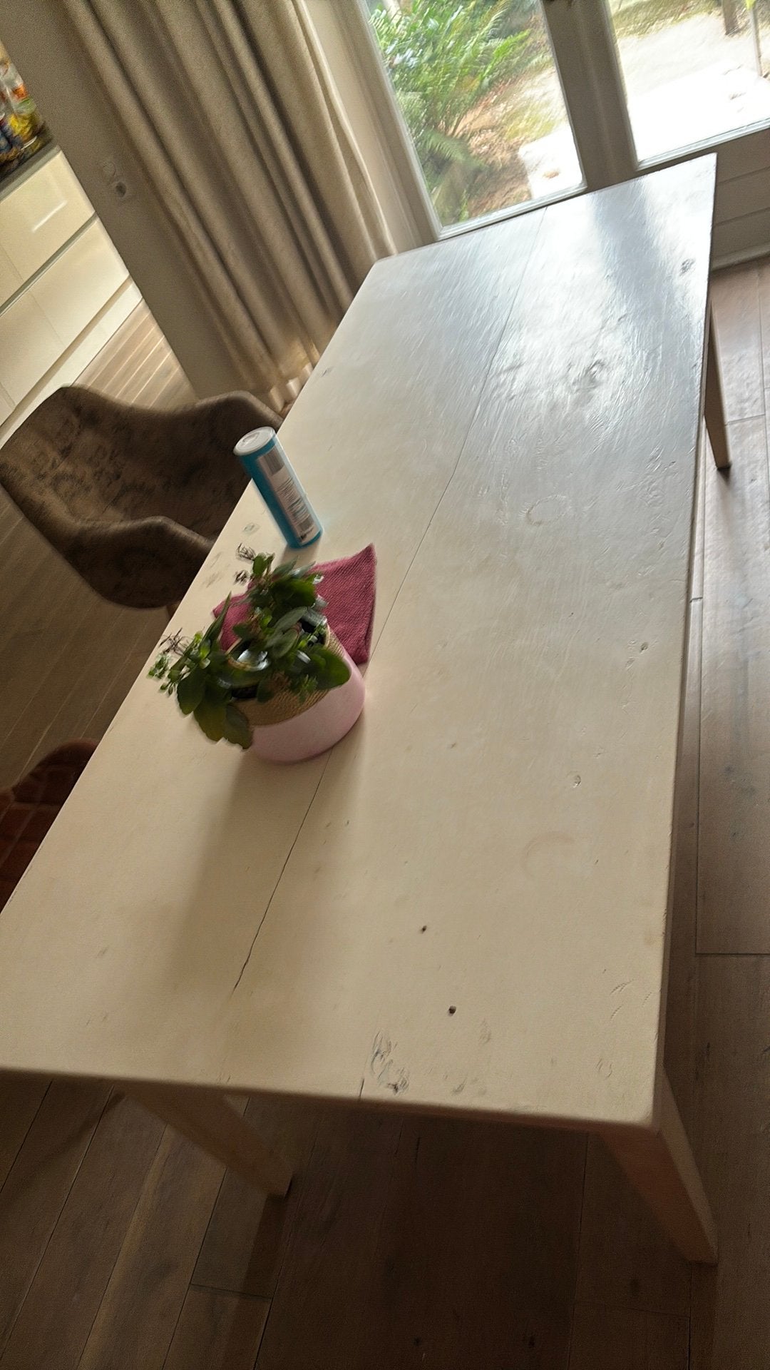 grote witte eettafel te koop, Huis en Inrichting, Tafels | Eettafels, Ophalen, 200 cm of meer, 50 tot 100 cm, Zo goed als nieuw