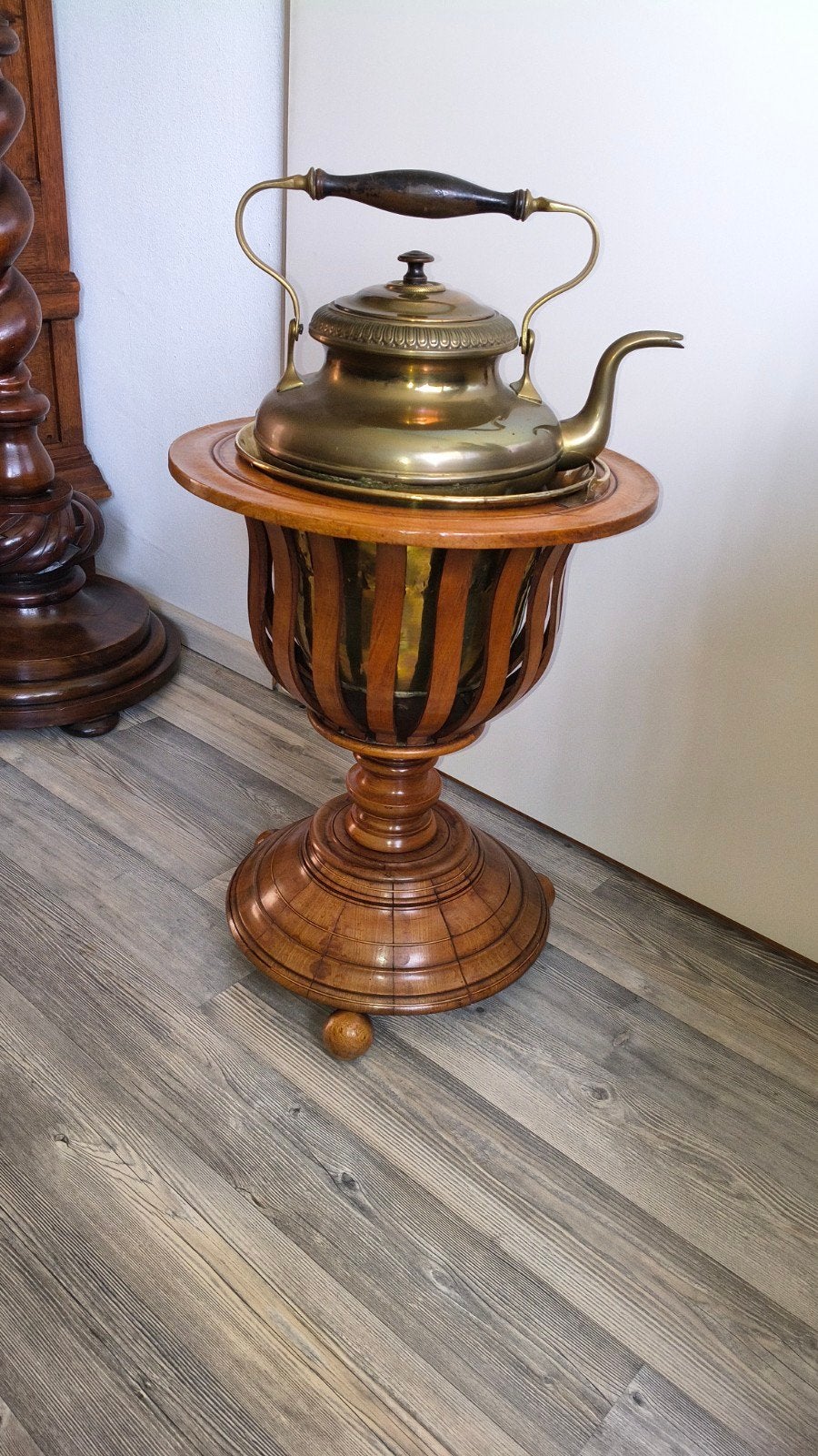 Antieke Theestoof met Comfoor, Ketel en Koperen Binnenbak, Antiek en Kunst, Ophalen of Verzenden