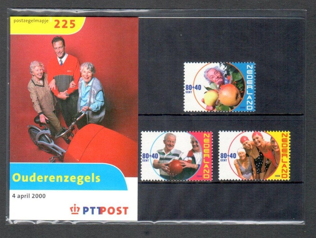 Postzegelmapje 225 - Ouderenzegels 4 april 2000., Postzegels en Munten, Postzegels | Nederland, Ophalen of Verzenden, Na 1940
