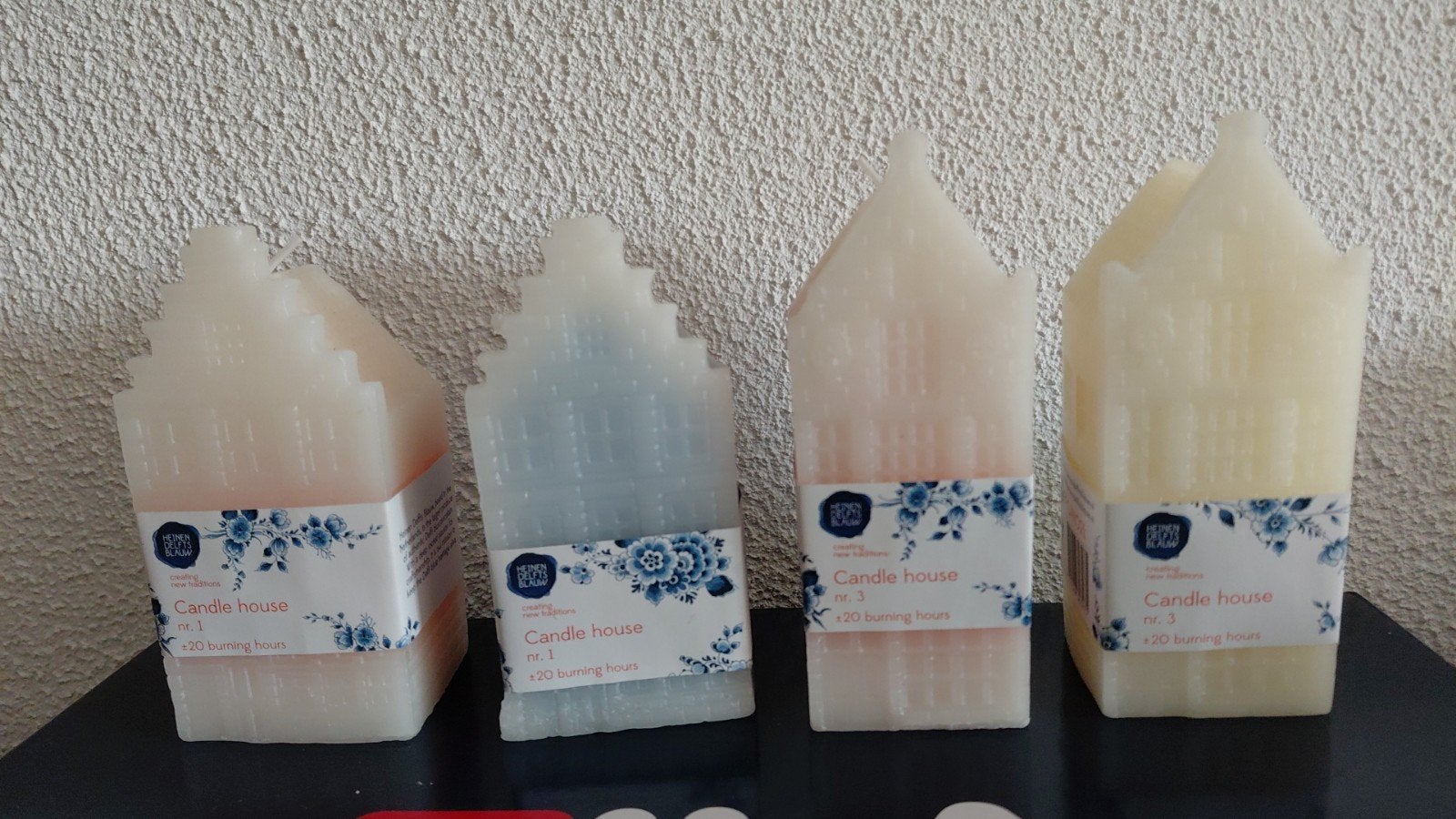 Heinen delfts blauwe kaarsen NIEUW, Ophalen
