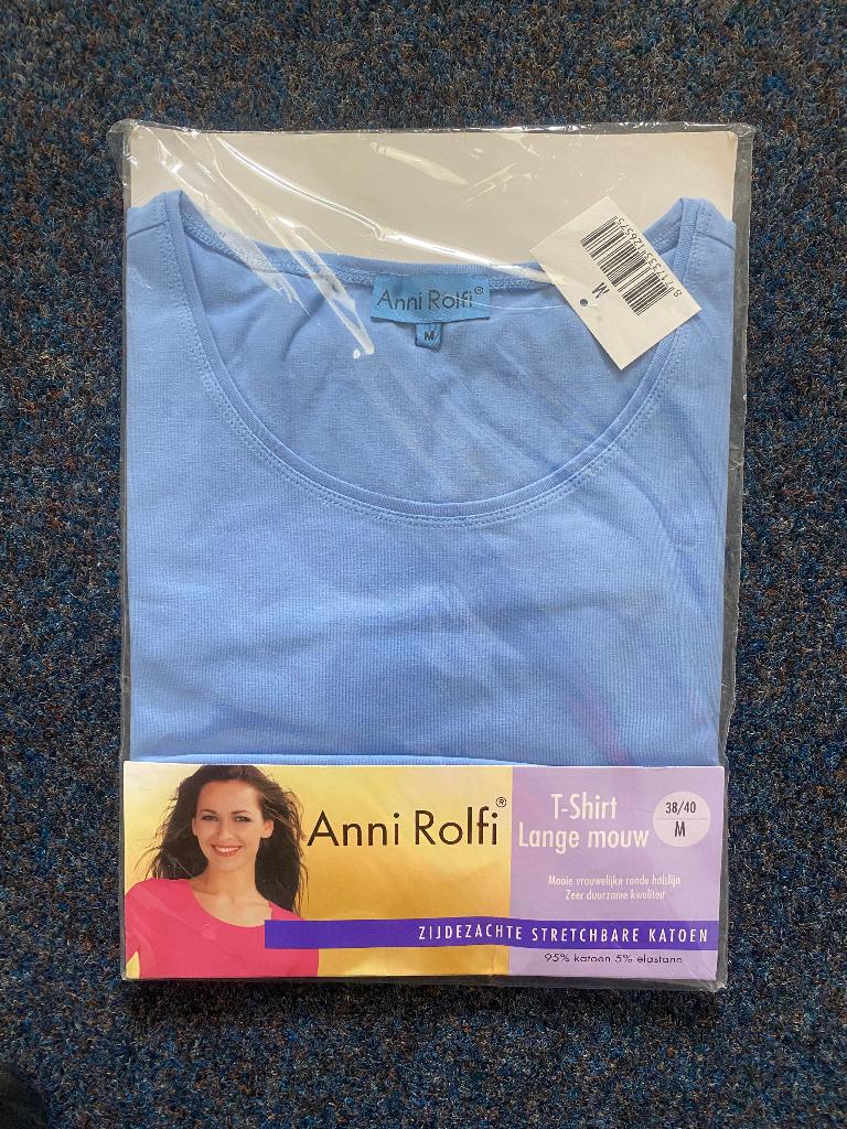 T-Shirt lange mouw blauw NIEUW, Kleding | Dames, T-shirts, Nieuw, Maat 38/40 (M), Blauw, Lange mouw, Ophalen of Verzenden