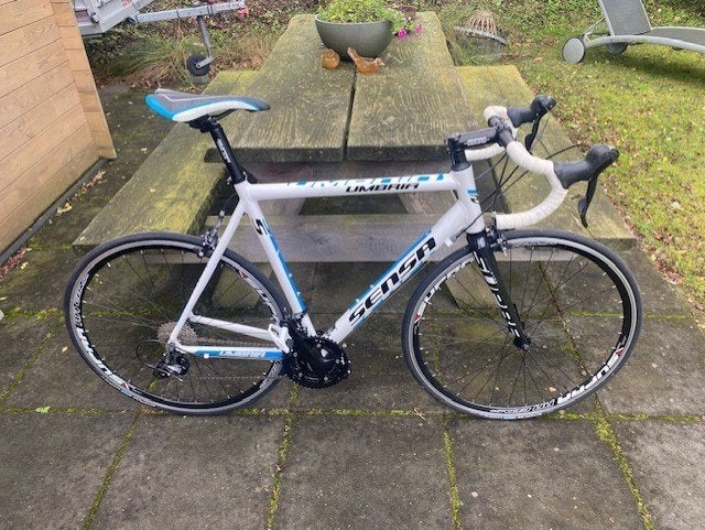 Sensa Racefiets 58 cm, Fietsen en Brommers, Velgrem, Aluminium, Zo goed als nieuw, 57 tot 61 cm