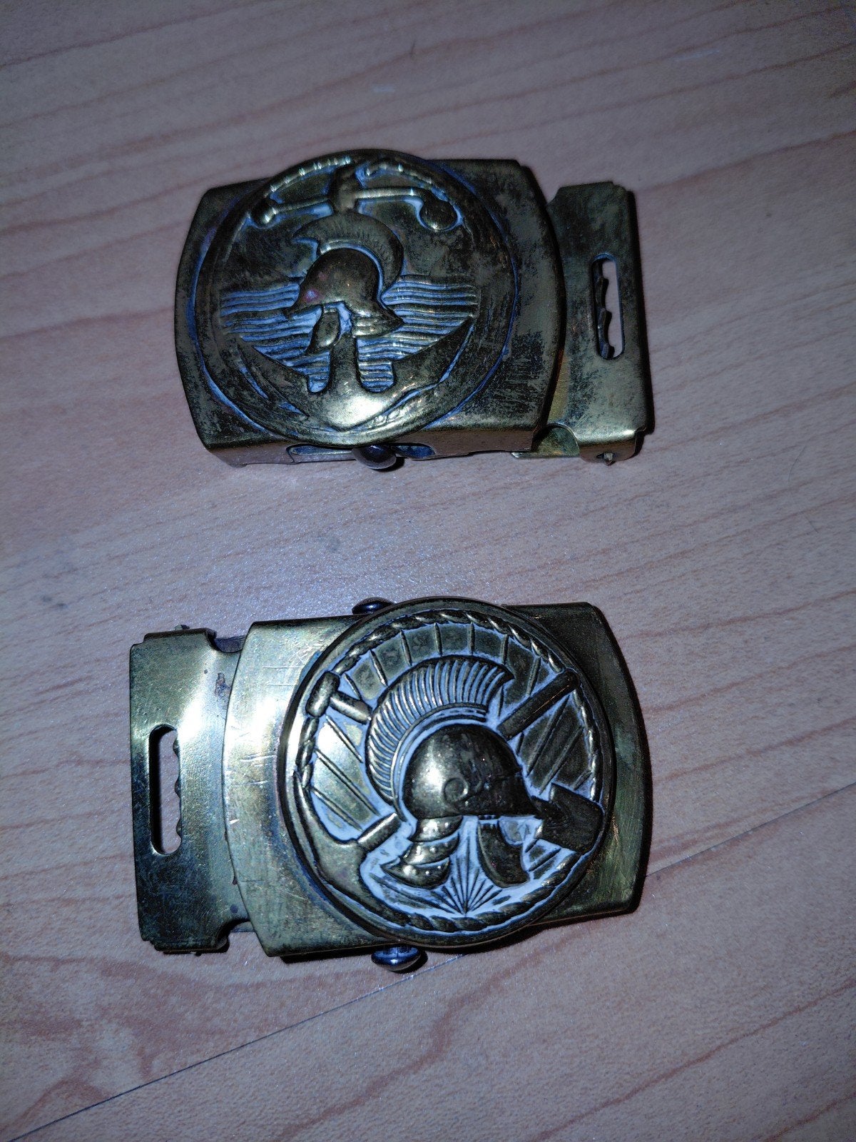 Beltbuckles pioniers en pontoniers, Verzamelen, Ophalen of Verzenden, Landmacht, Nederland, Kleding of Schoenen