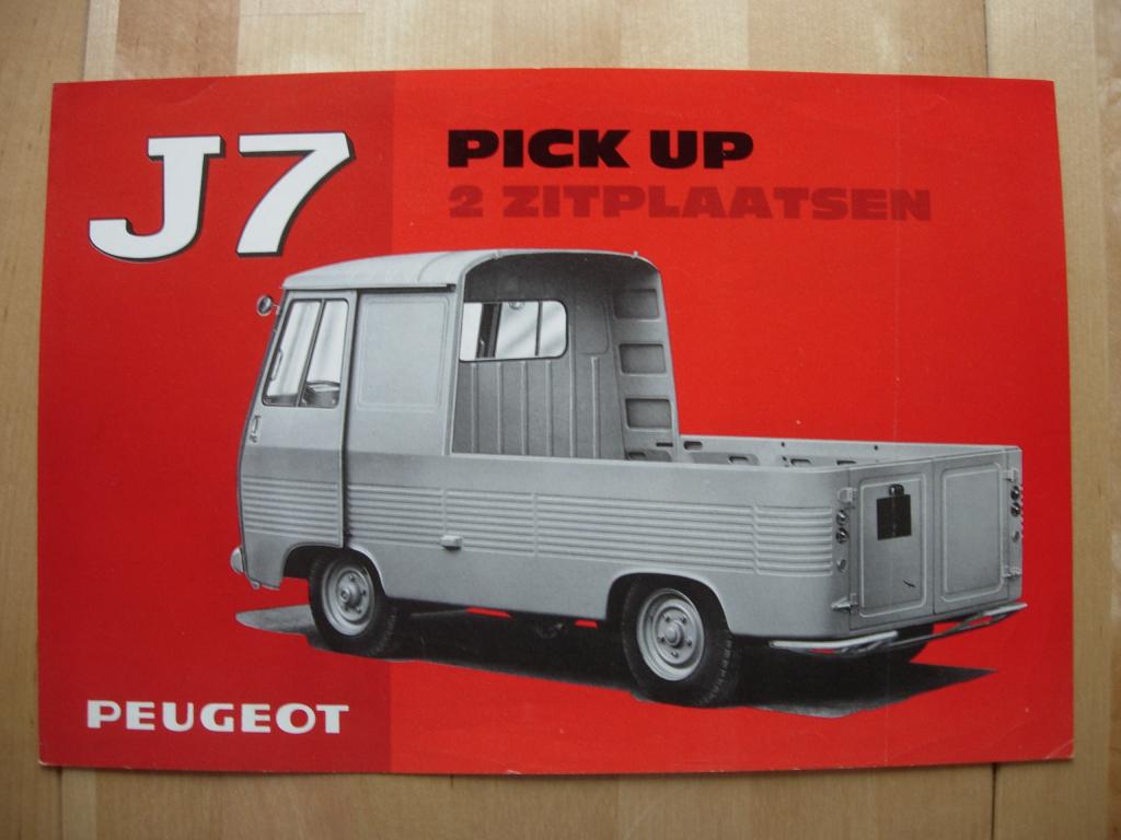 Peugeot J7 Pick Up Brochure 1966, Ophalen of Verzenden, Zo goed als nieuw, Peugeot, Peugeot