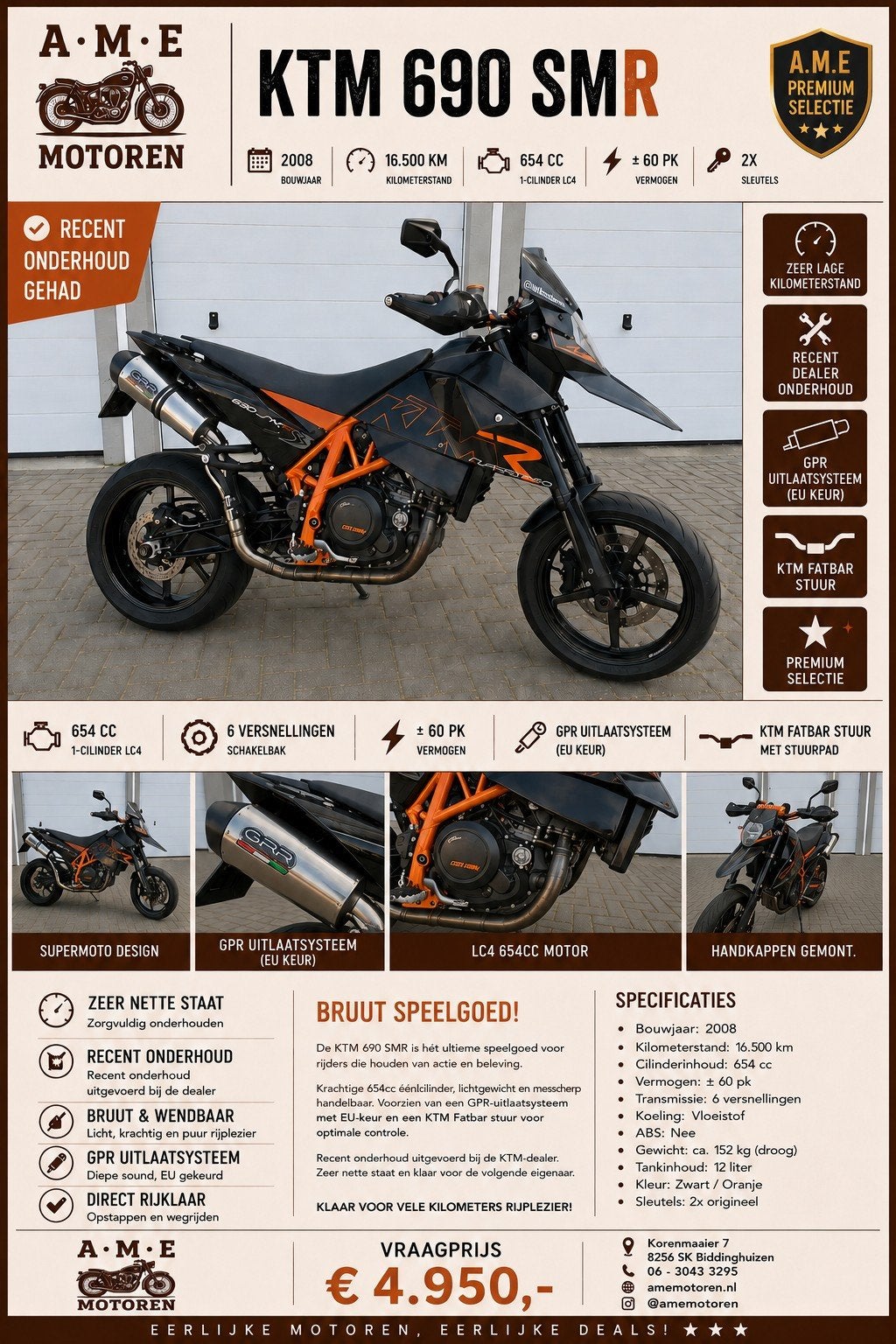 KTM 690 SM R 2008 16dkm! en KTM 390 Duke 2018, KTM, Bedrijf, Nb, Nb