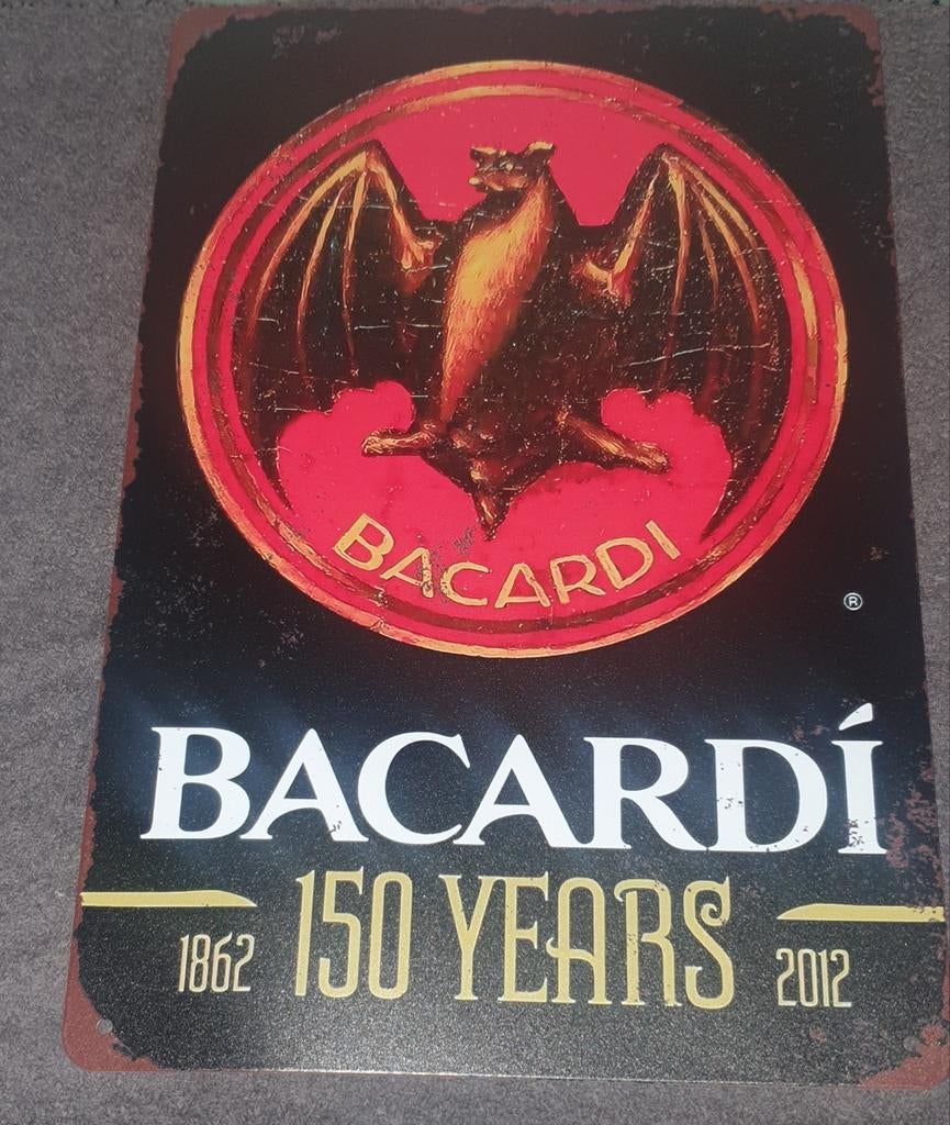 Wandbord van bacardi, perfect voor de man cave., Verzamelen, Merken en Reclamevoorwerpen, Ophalen of Verzenden, Nieuw, Reclamebord