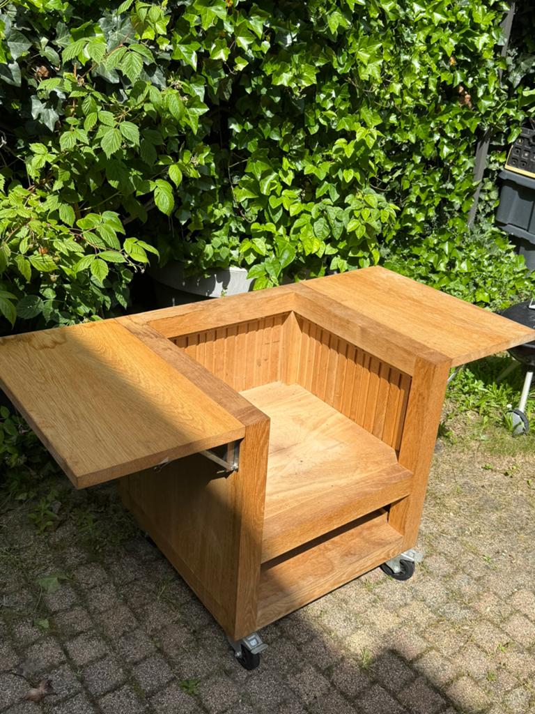 Barbecuemeubel, hout, handgemaakt, 650x1380x740mm, Ophalen, Zo goed als nieuw
