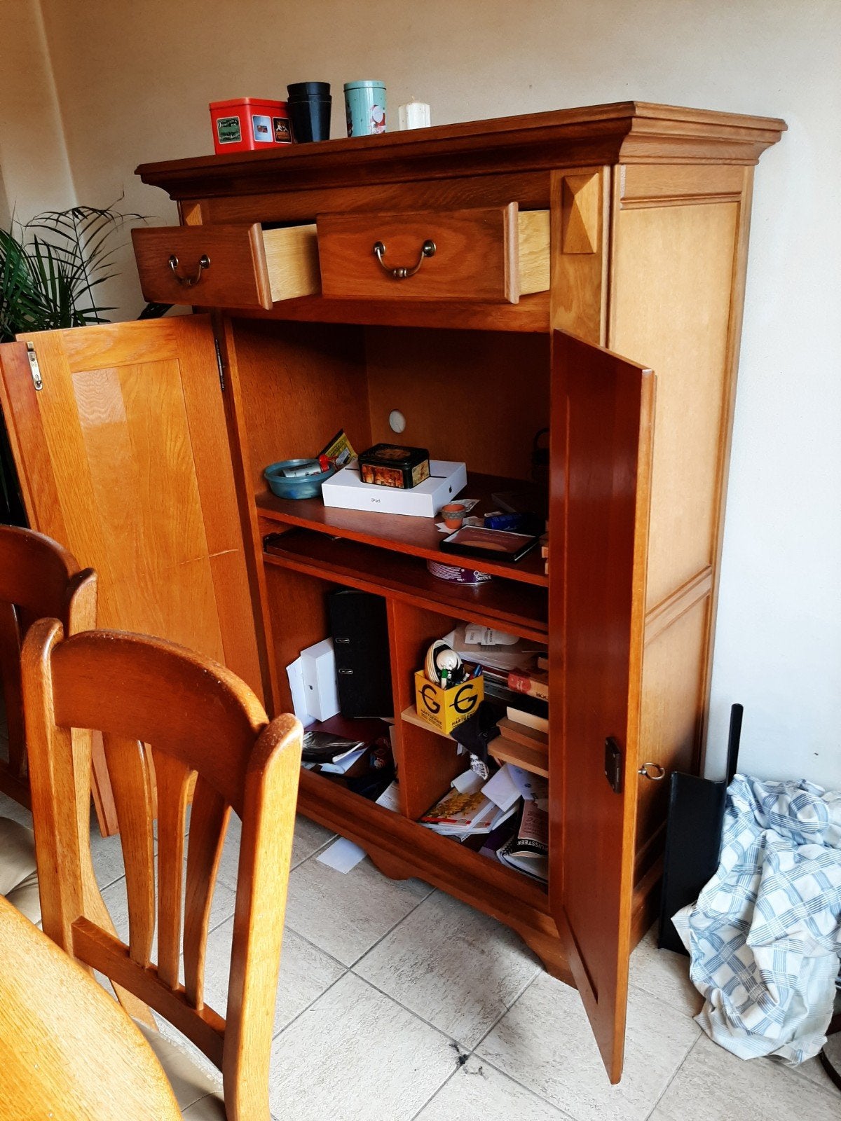 Foto 3 van Houten wandkast en dressoir set