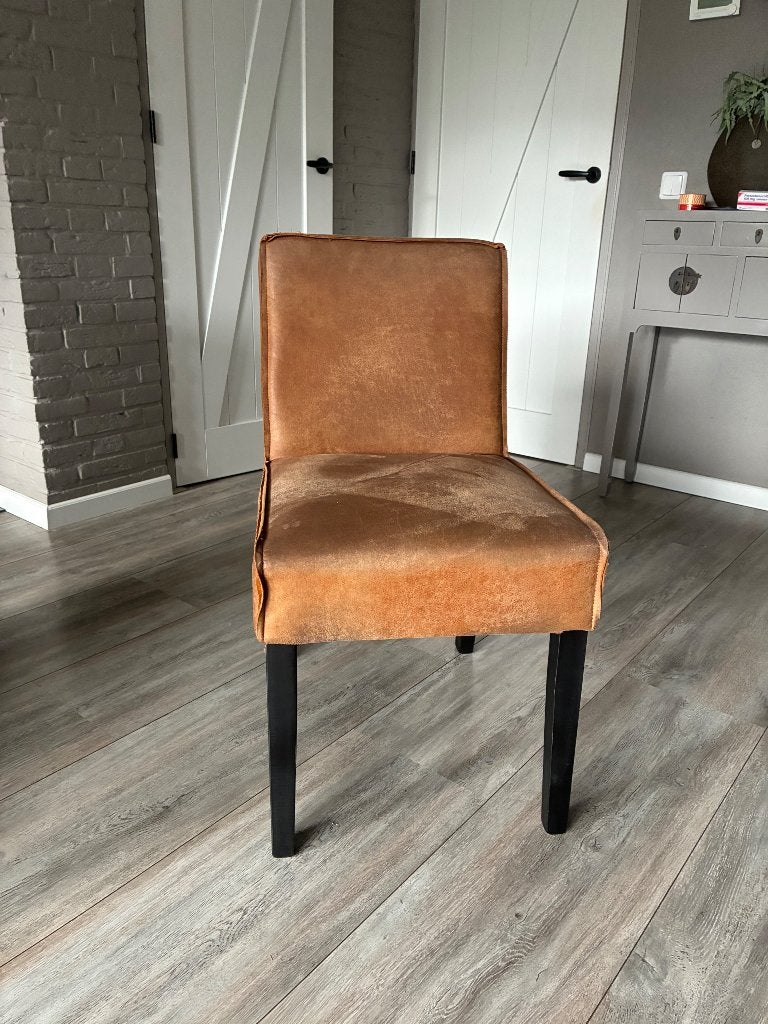 6 eetkamerstoelen be pure home rodeo cognac, Ophalen, Gebruikt, Bruin, Leer