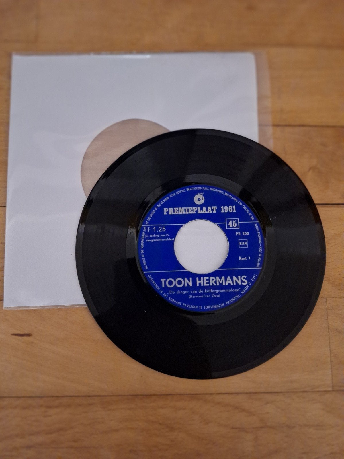 Toon Hermans / Wim Kan - Premieplaat 1961 (7 inch), Gebruikt, 7 inch, Ophalen of Verzenden, EP