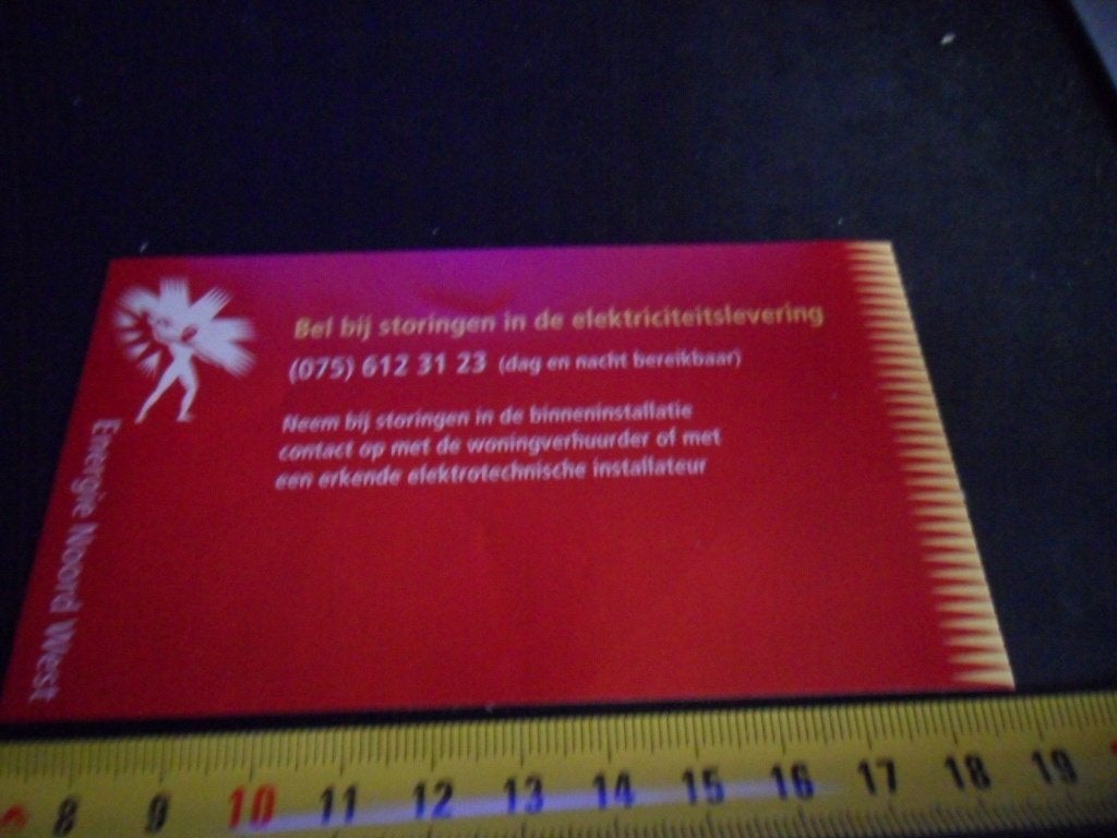 sticker Energie Noord West 075 - 6123123, Ophalen, Zo goed als nieuw