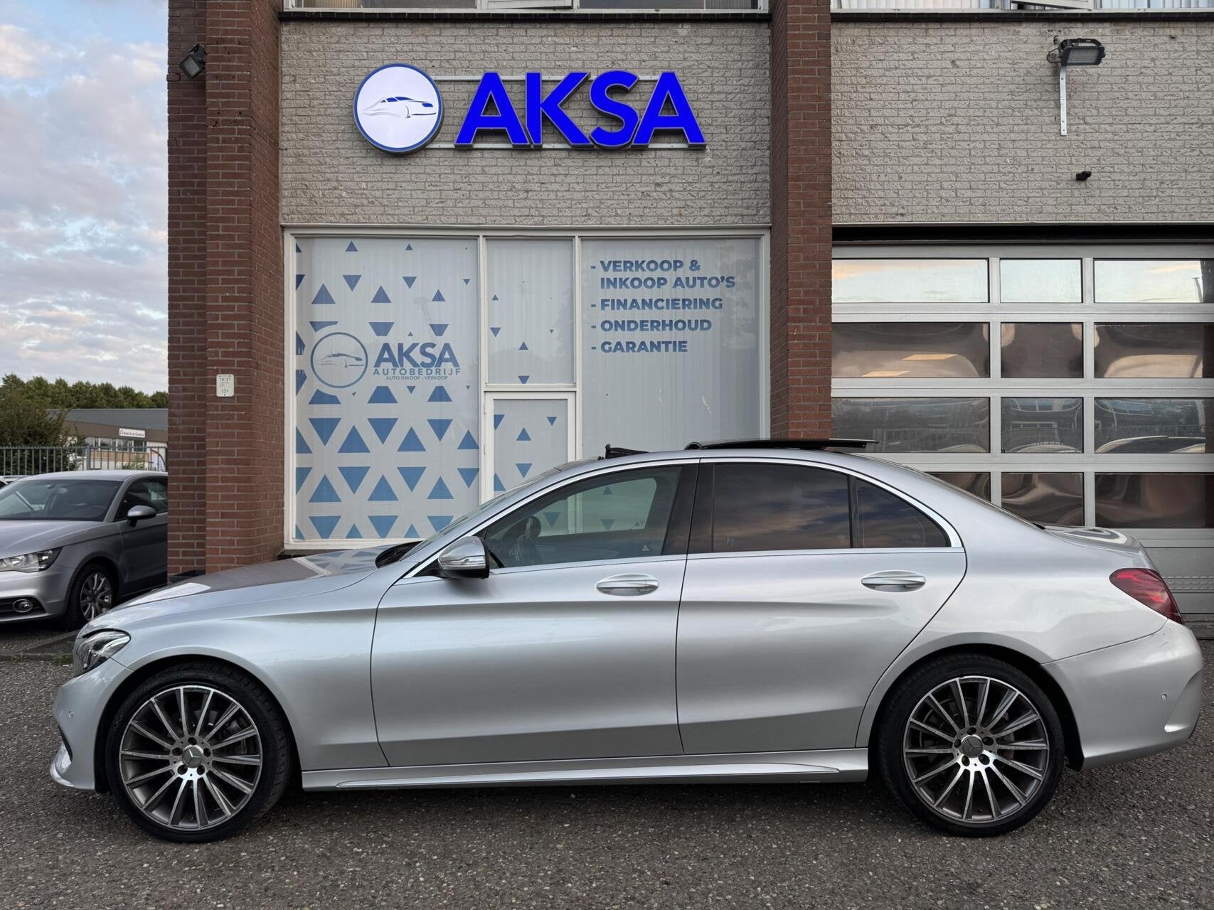 Mercedes C-klasse 200 Prestige Pano Camera Garantie Leder Bl, Auto's, Automaat, Euro 6, 4 cilinders, Automatische klimaatregeling