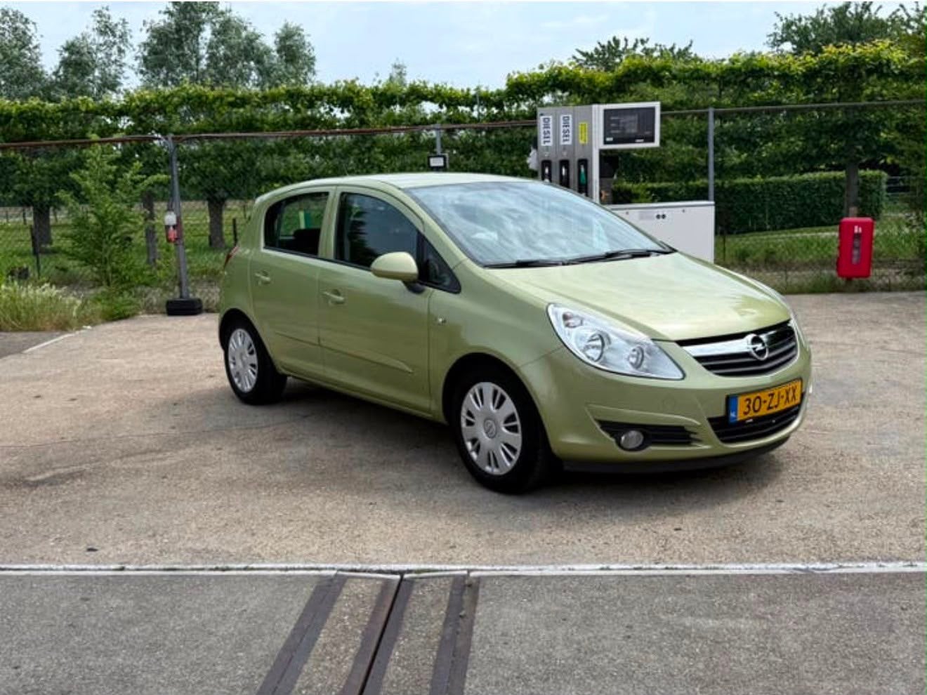 Opel Corsa 1.2 16V 5D 2008 Groen, Auto's, Opel, Particulier, Corsa, Benzine, B, Hatchback, Handgeschakeld, Origineel Nederlands