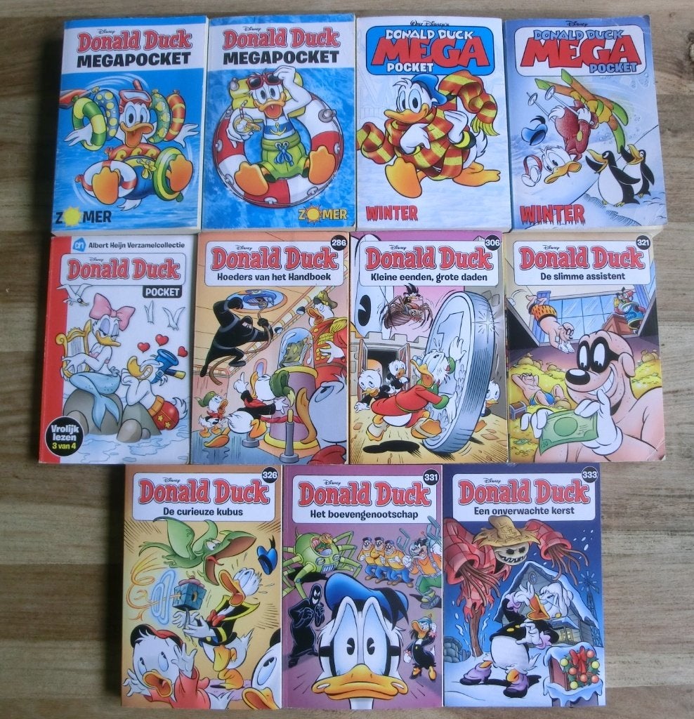 Setje van 11 Donald Duck pockets, Meerdere stripboeken, Ophalen of Verzenden, Gelezen