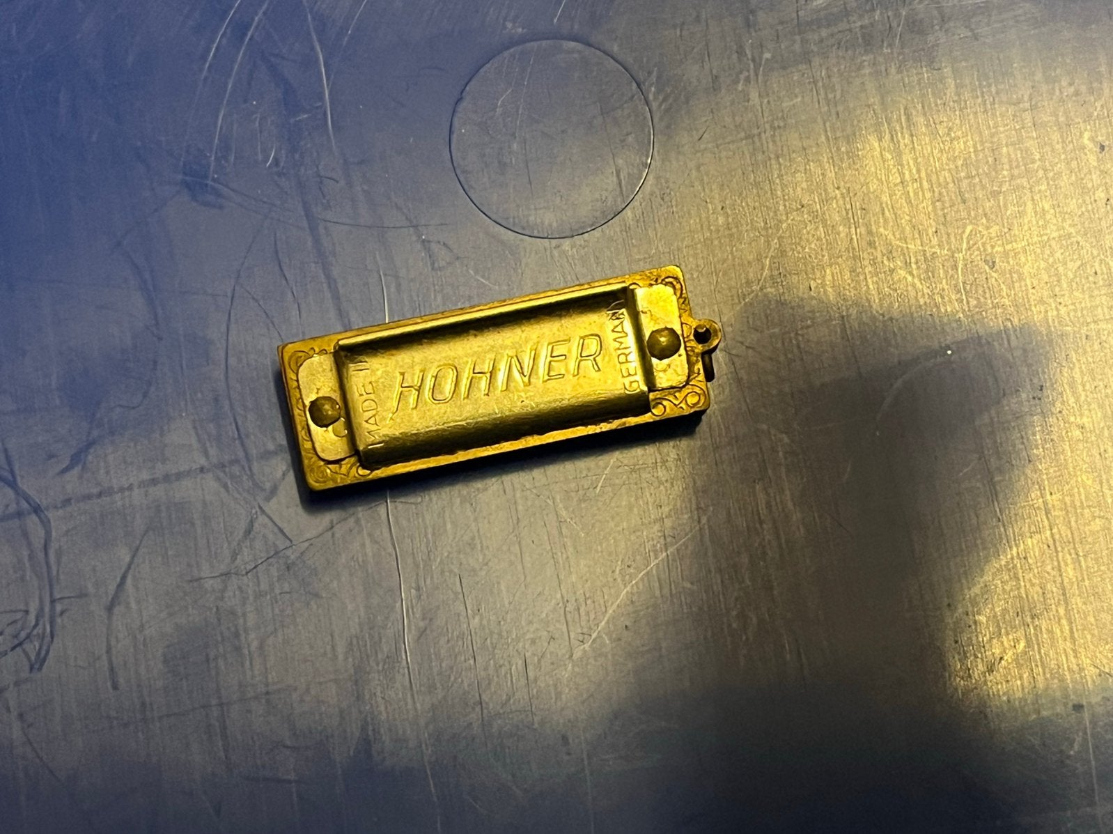 Vintage Hohner Little Lady mini mondharmonica verguld, Muziek en Instrumenten, Ophalen of Verzenden, Zo goed als nieuw, C-mondharmonica